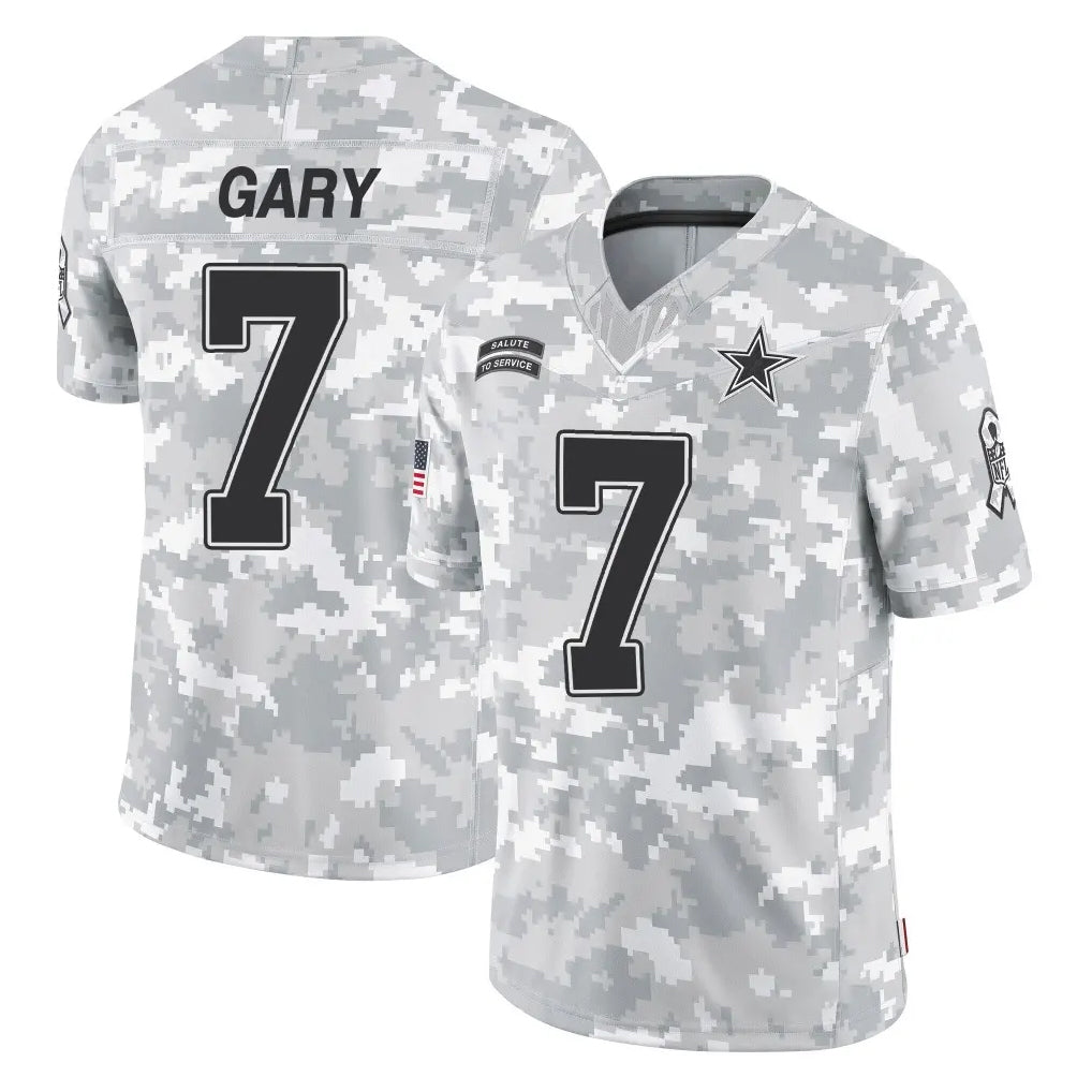 D.Cowboys #7 Rashan Gary Player Arctic Camo Salute to Service Limited Home Game Hdoa Stitched Jerseys