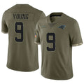 C.Panthers #9 Bryce Young Player Olive Salute To Service Limited Hdoa Stitched Jerseys