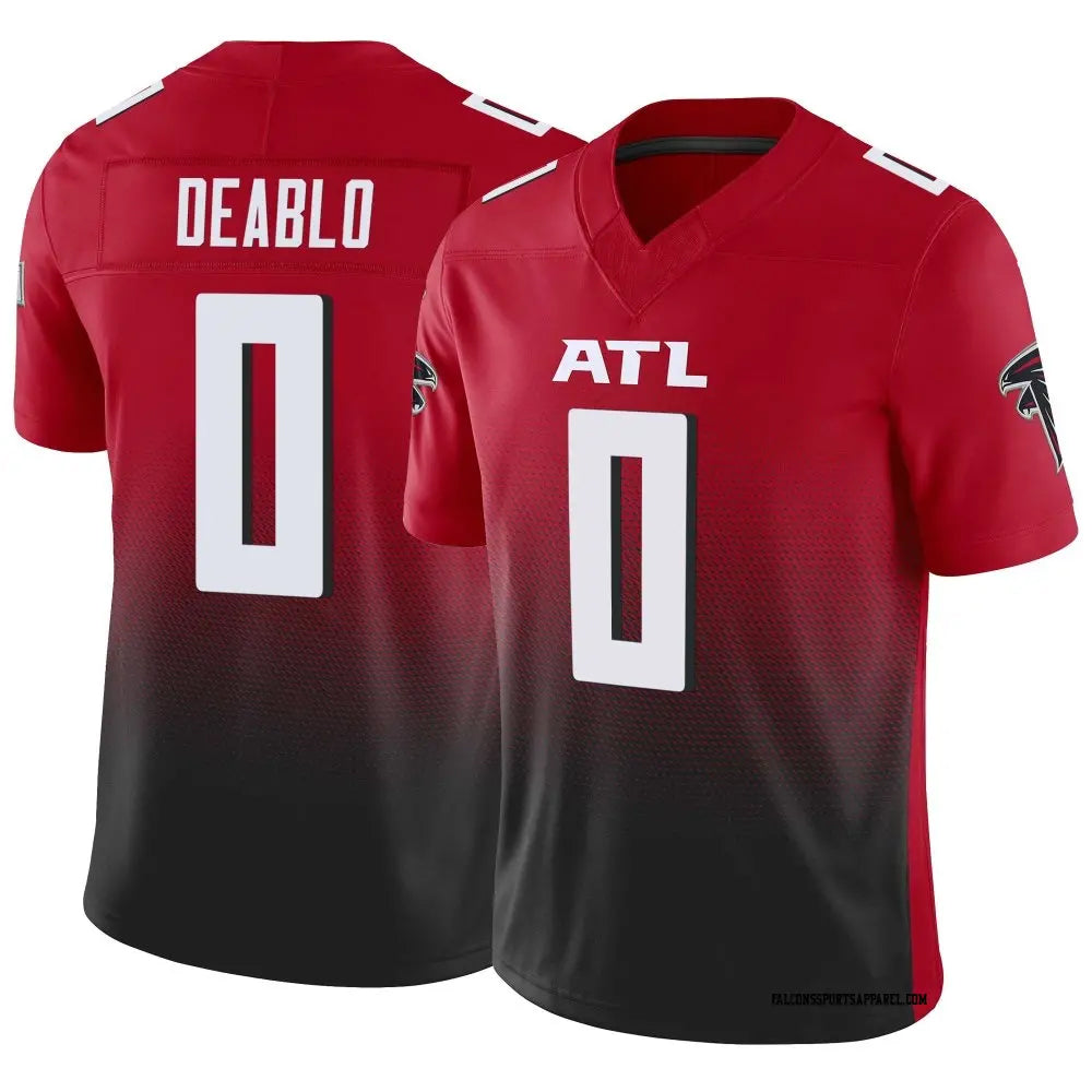 A.Falcons #0 Divine Deablo Player Red Vapor F.U.S.E. Limited Home Game Hdoa Stitched Jerseys