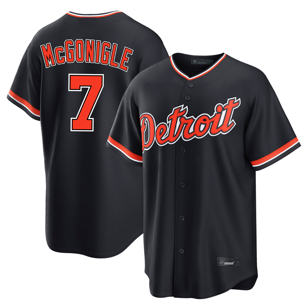 D.Tigers #7 Kevin McGonigle Player Navy Home Game Hdoa Stitched Jerseys