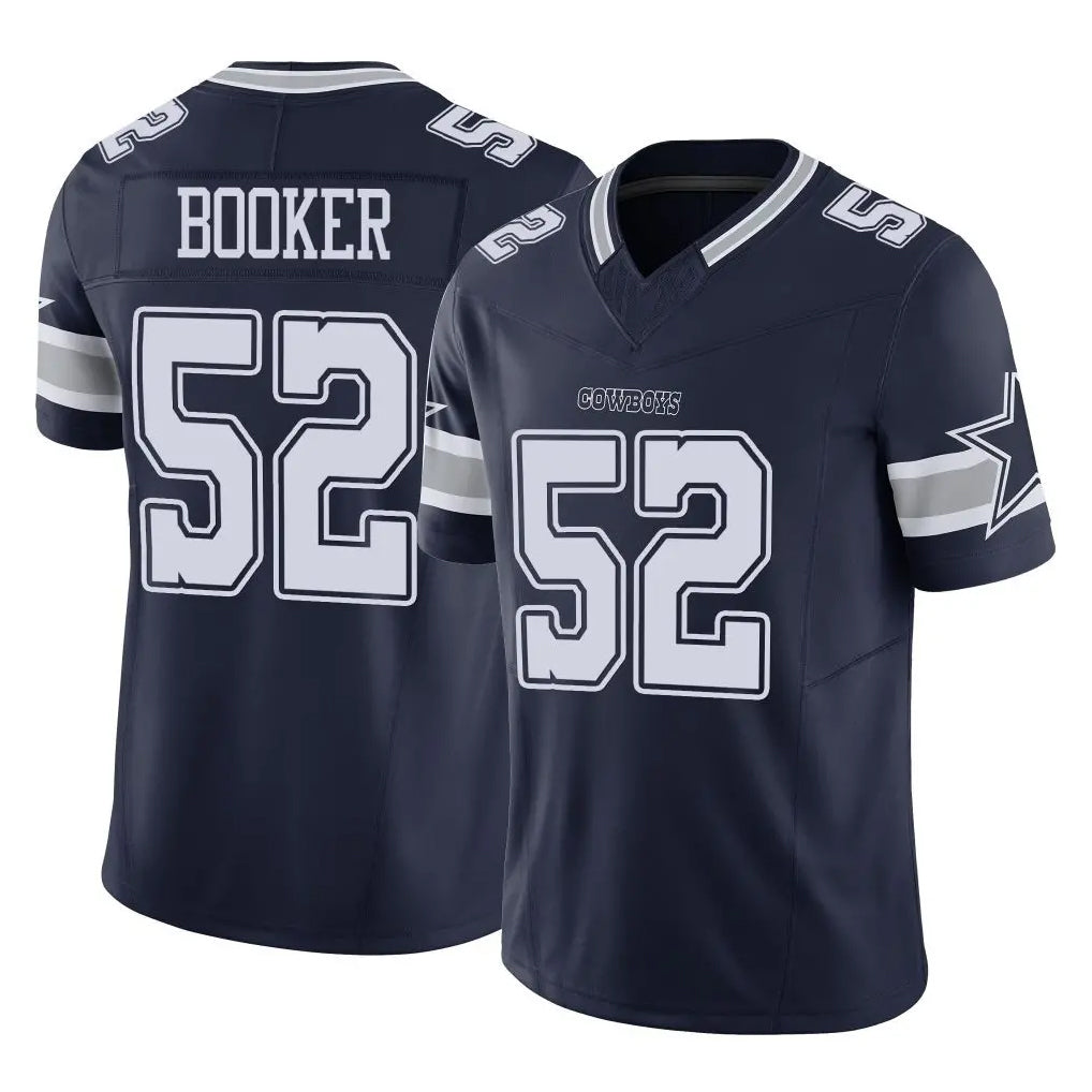 D.Cowboys #52 Tyler Booker Player Navy Limited Vapor F.U.S.E. Home Game Hdoa Stitched Jerseys