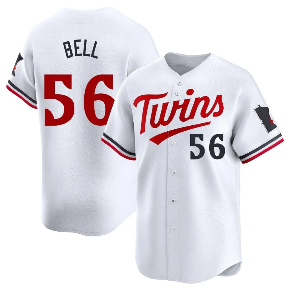 M.Twins #56 Josh Bell Player White Home Limited Hdoa Stitched Jerseys