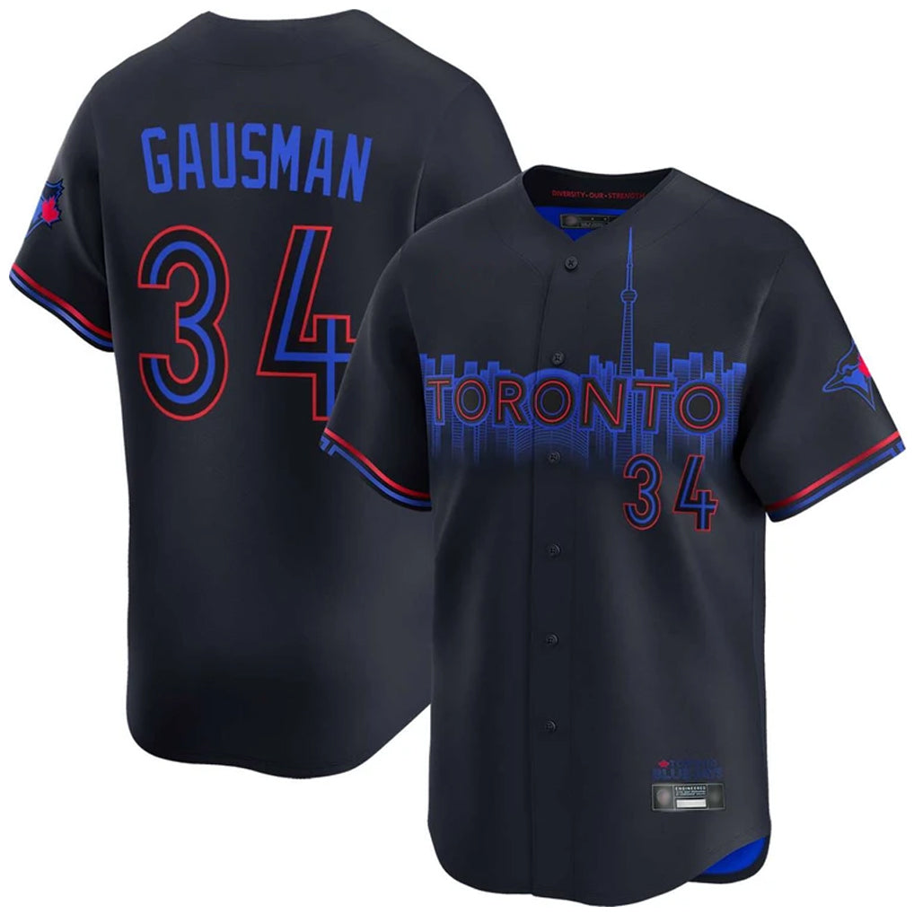 T.Blue Jays #34 Kevin Gausman Player Black City Connect Hdoa Stitched Jerseys