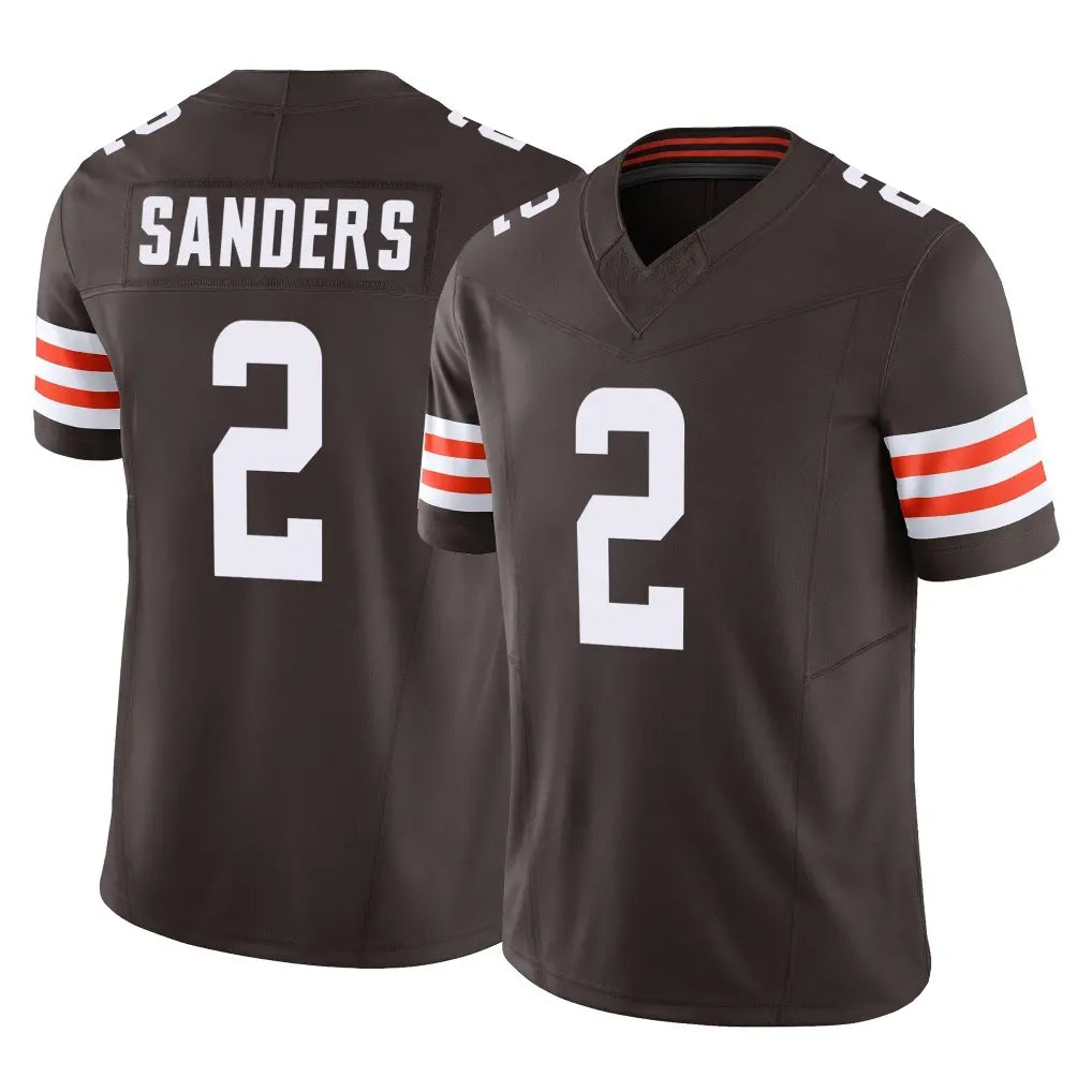 C.Browns #2 Shedeur Sanders Player Brown Vapor F.U.S.E. Limited Home Game Hdoa Stitched Jerseys