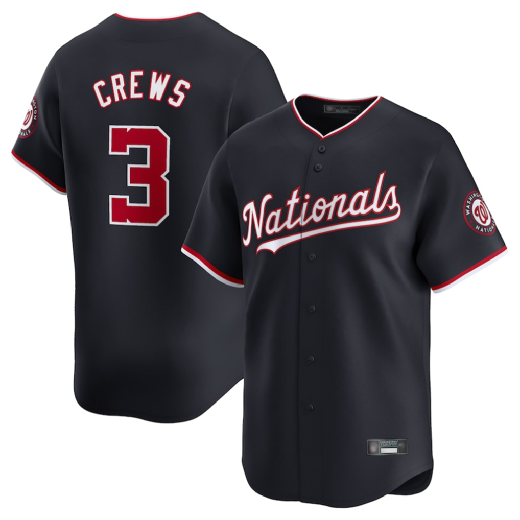 W.Nationals #3 Dylan Crews Player Navy Limited Hdoa Hdoa Stitched Jerseys