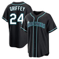 S.Mariners #24 Ken Griffey Jr Player Black Fashion Home Limited Hdoa Stitched Jerseys