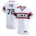 C.White Sox #72 Carlton Fisk Player White T-shirt Limited Elite Home Hdoa Stitched Jerseys