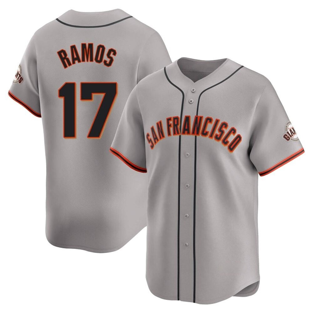 SF.Giants #17 Heliot Ramos Player Gray Home Limited Hdoa Stitched Jerseys