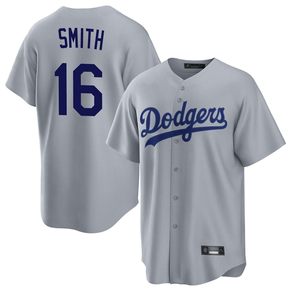 LA.Dodgers #16 Will Smith Player Gray Game Hdoa Stitched Jerseys