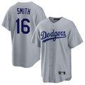 LA.Dodgers #16 Will Smith Player Gray Game Hdoa Stitched Jerseys