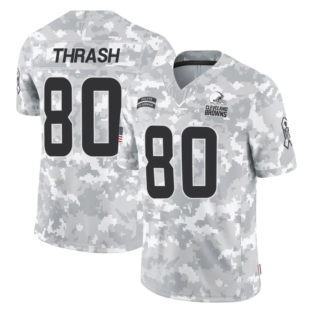 C.Browns #80 Jamari Thrash Player Arctic Camo Salute to Service Limited Home Game Hdoa Stitched Jerseys