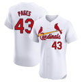 St. Louis Cardinals #43 Pedro Pages Player White Home Limited Elite Hdoa Stitched Jerseys