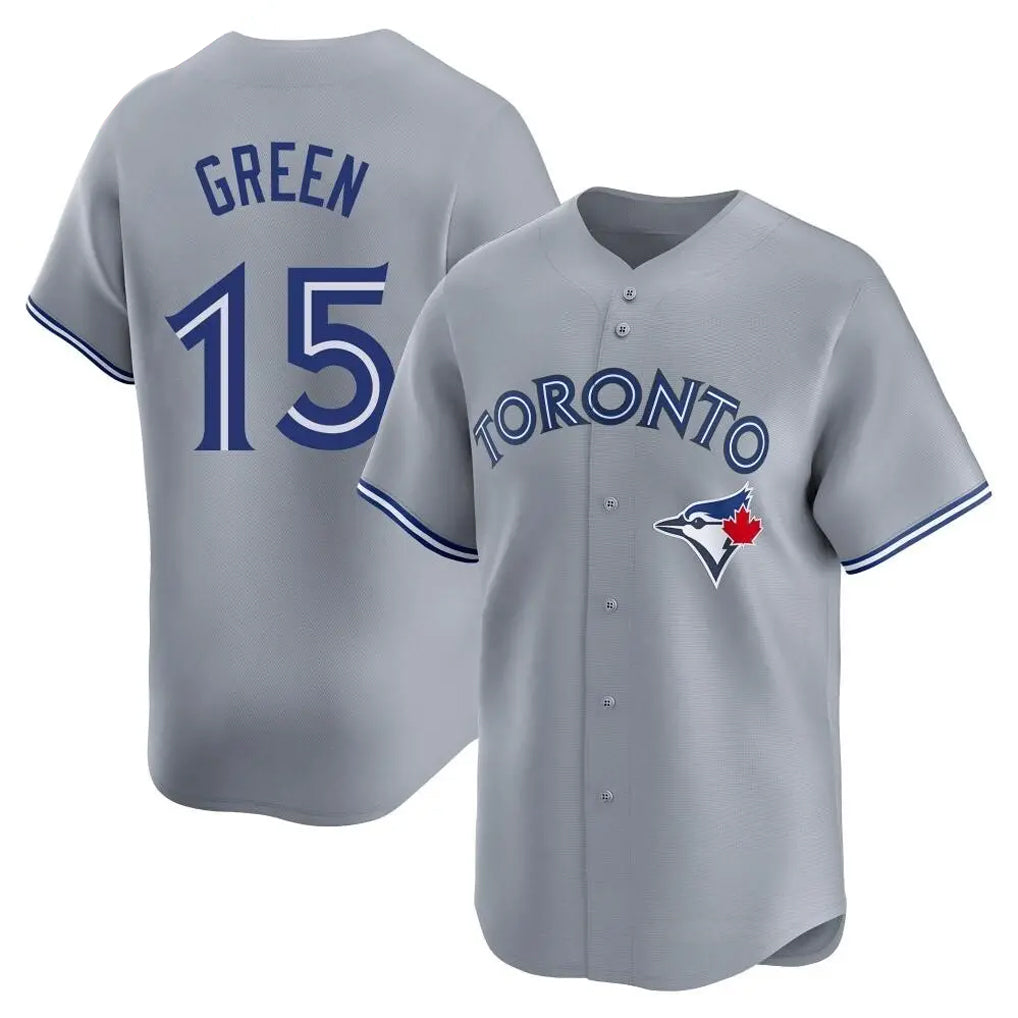 T.Blue Jays #15 Chad Green Player Gray Home Game Hdoa Stitched Jerseys