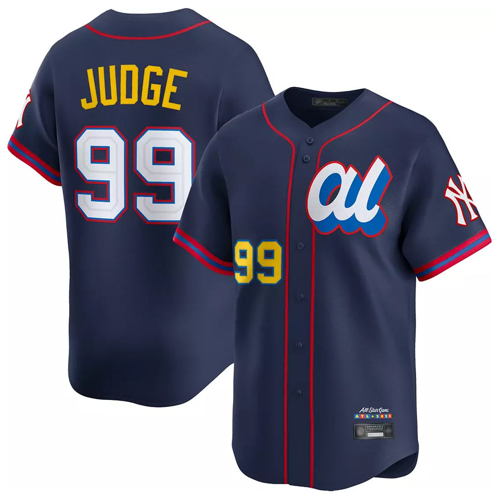 NY.Yankees #99 Aaron Judge Player Navy All Star Limited Home Hdoa Stitched Jerseys