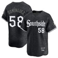 C.White Sox #58 Seranthony Dom¨ªnguez Player Black City Connect Limited Home Hdoa Stitched Jerseys