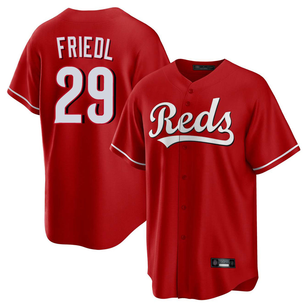 C.Reds #29 TJ Friedl Player Red Home Game Hdoa Stitched Jerseys