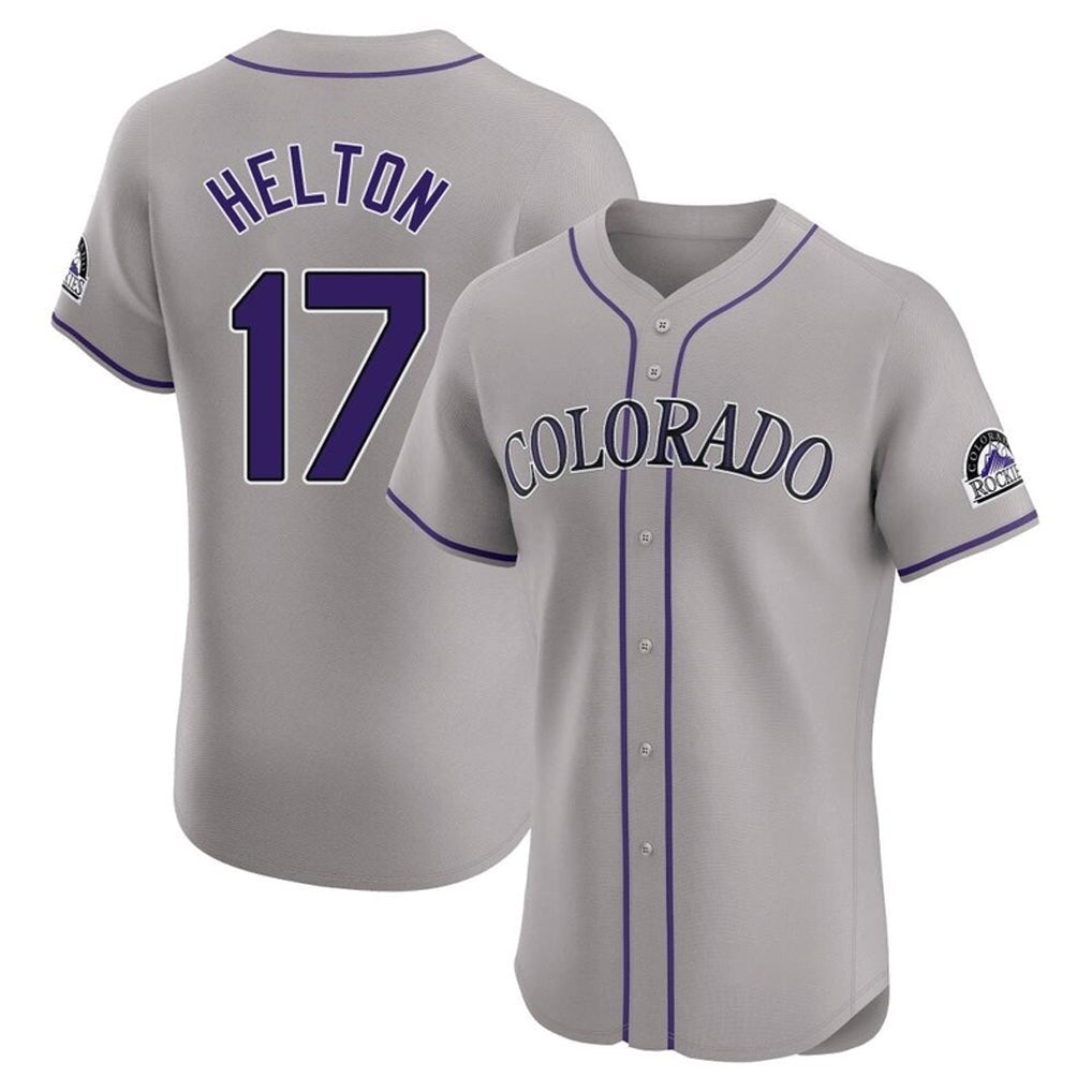 C.Rockies #17 Todd Helton Player Gray Limited Elite Home Hdoa Stitched Jerseys