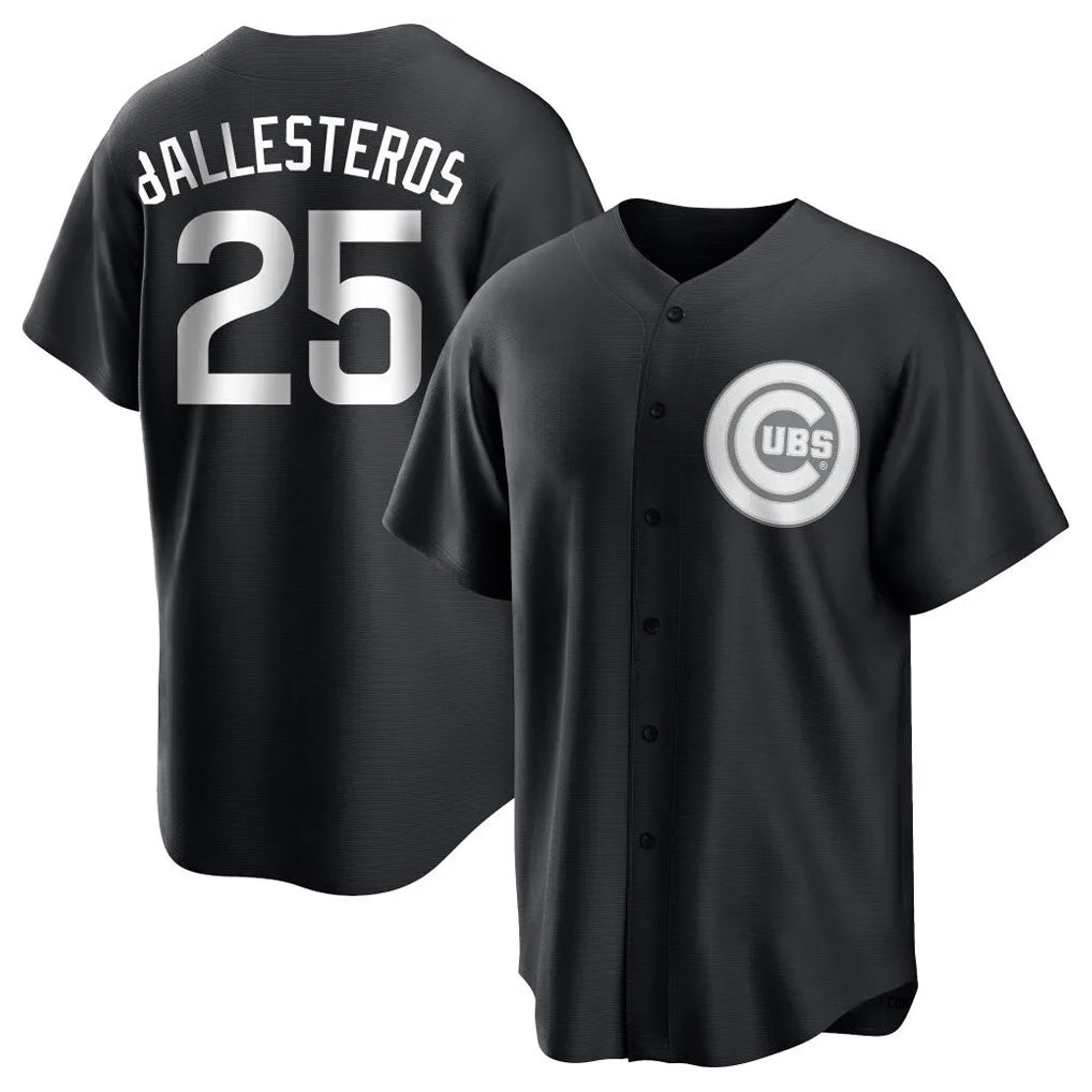 C.Cubs #25 Mois¨¦s Ballesteros Player Black Game Hdoa Stitched Jerseys