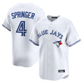 T.Blue Jays #4 George Springer Player White Home Limited Hdoa Stitched Jerseys
