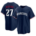 M.Twins #27 Ryan Jeffers Player Navy Replica Alternate Home Hdoa Stitched Jerseys
