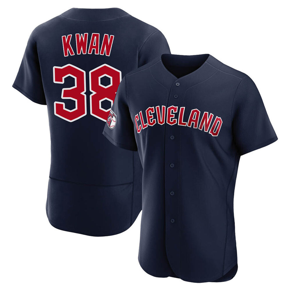 C.Guardians #38 Steven Kwan Player Navy Limited Elite Home Hdoa Stitched Jerseys