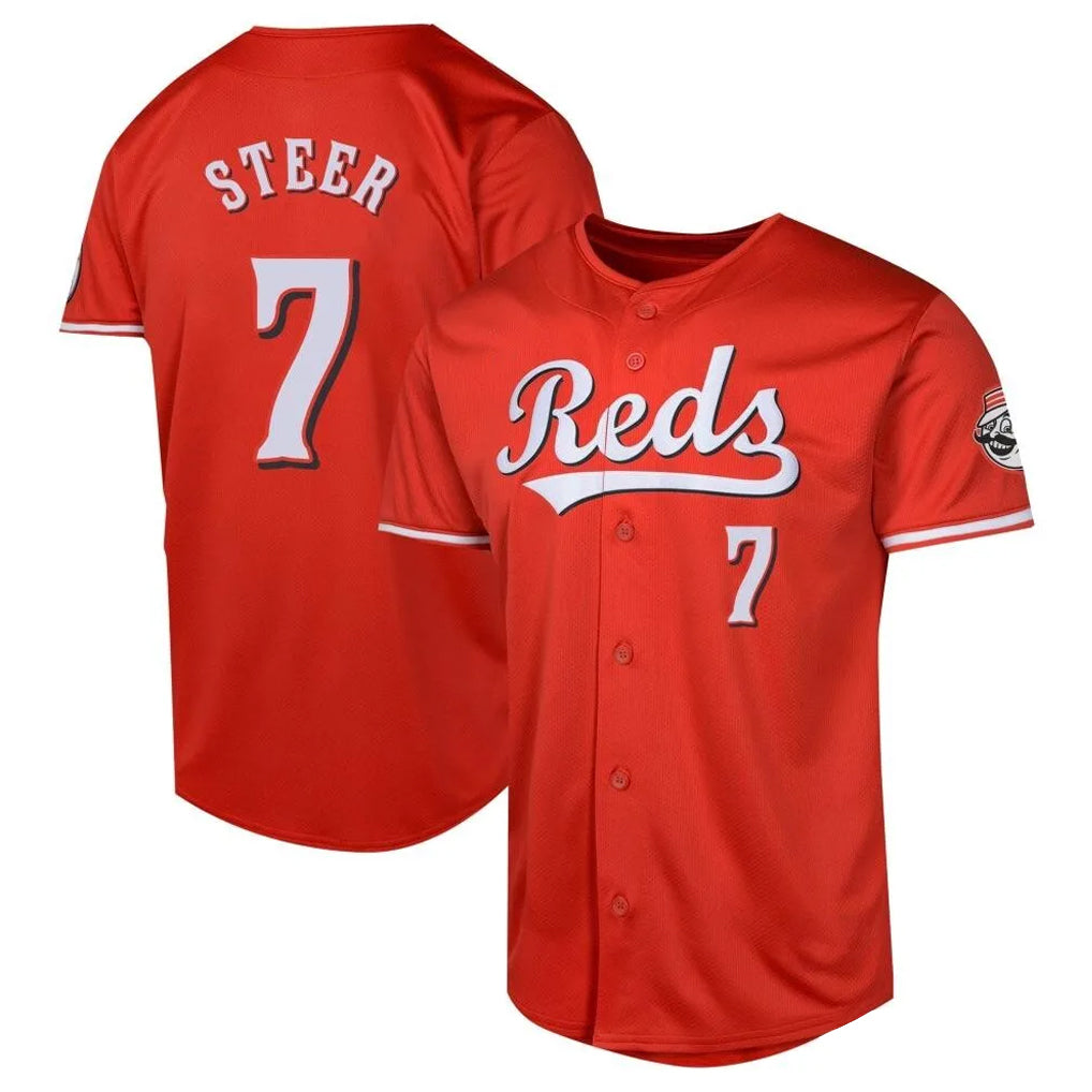 C.Reds #7 Spencer Steer Player Red 2026 City Connect Limited Home Hdoa Stitched Jerseys