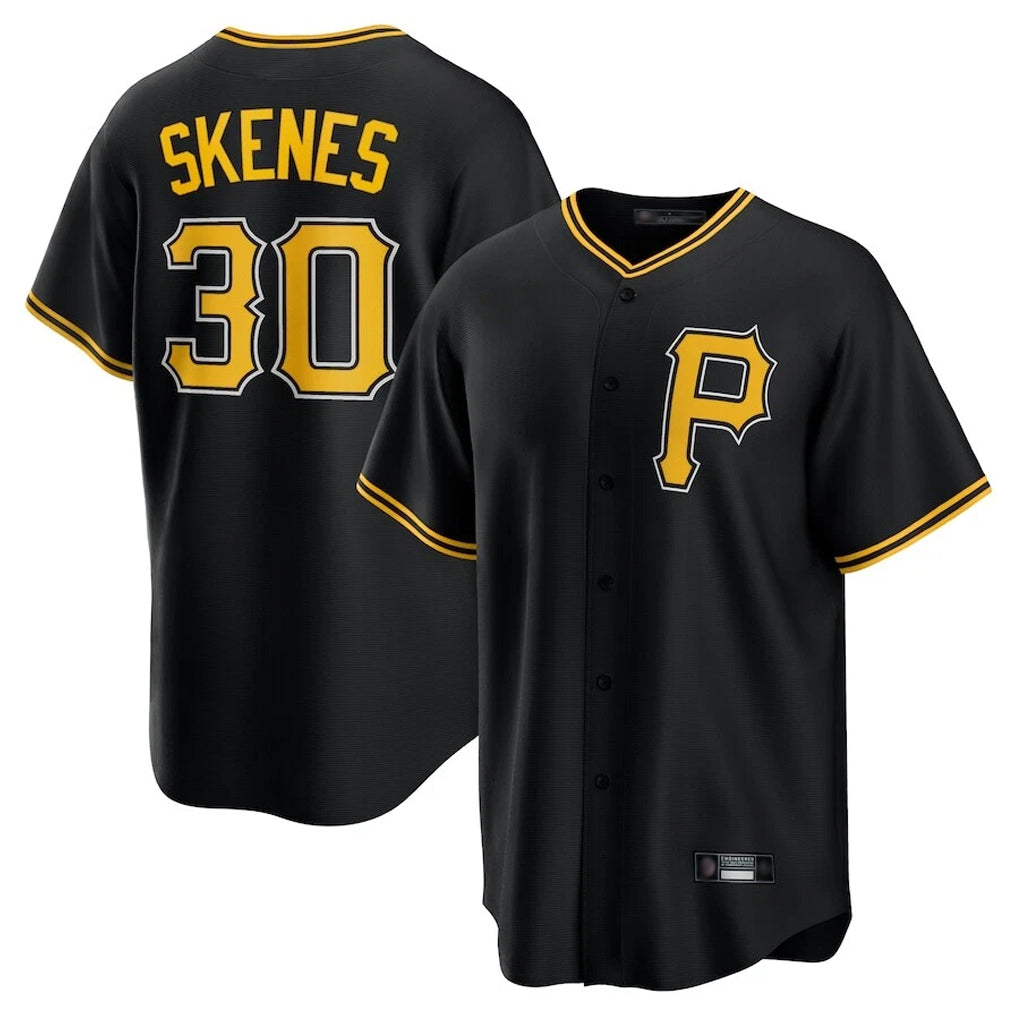 P.Pirates #30 Paul Skenes Player Black Alternate 2025 Home Game Hdoa Stitched Jerseys