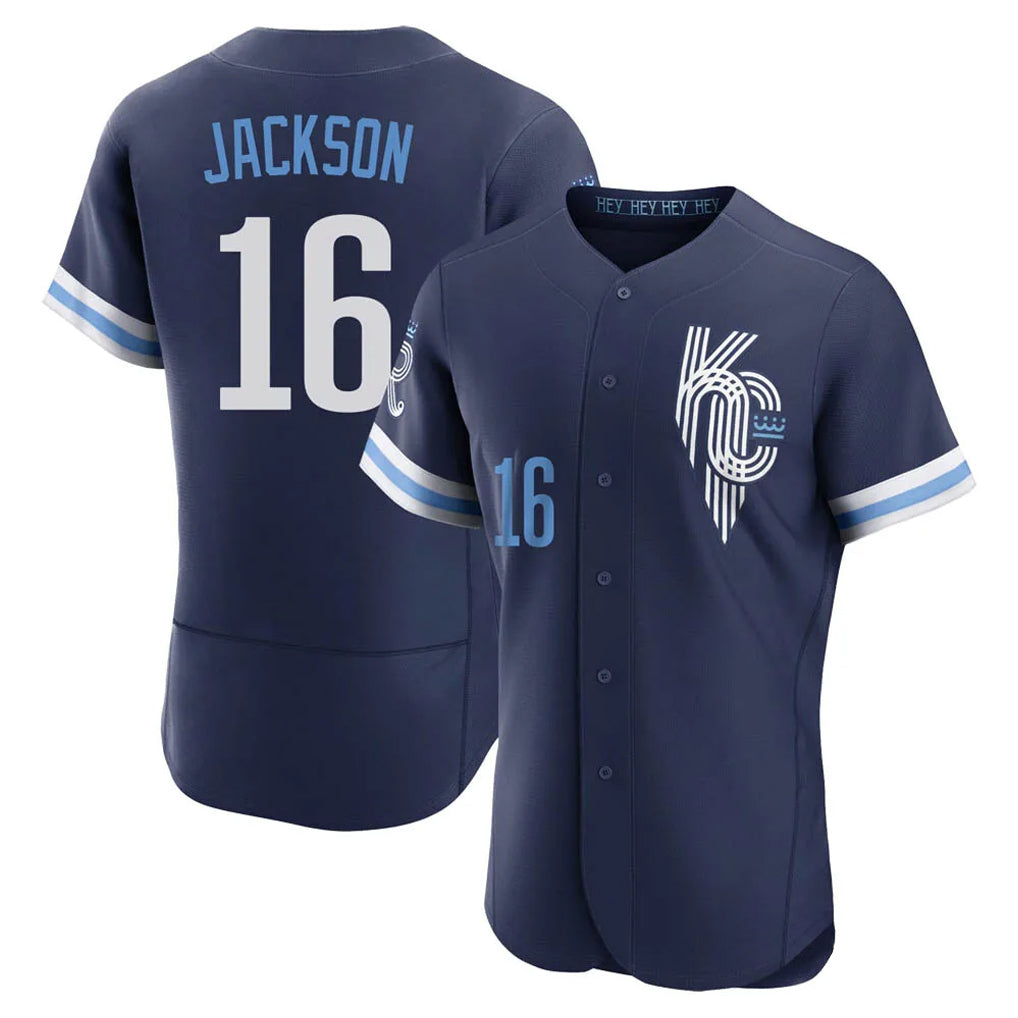 KC.Royals #16 Bo Jackson Player Navy City Connect Limited Elite Home Hdoa Stitched Jerseys