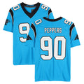 C.Panthers #90 Julius Peppers Player Blue Mitchell & Ness Legacy Replica Hdoa Stitched Jerseys