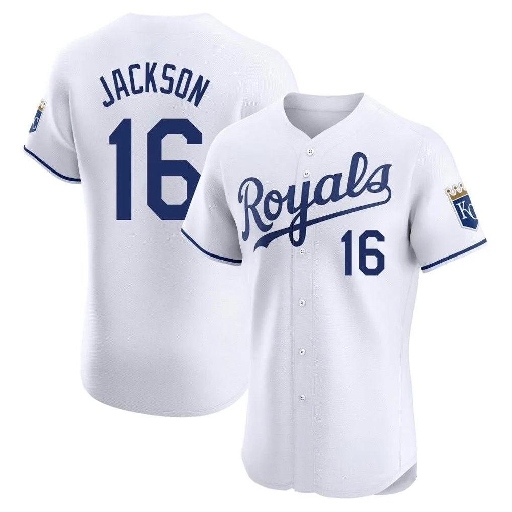 KC.Royals #16 Bo Jackson Player White Alt Limited Elite Home Hdoa Stitched Jerseys