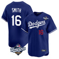 LA.Dodgers #16 Will Smith Player Royal World Series Limited Home Hdoa Stitched Jerseys