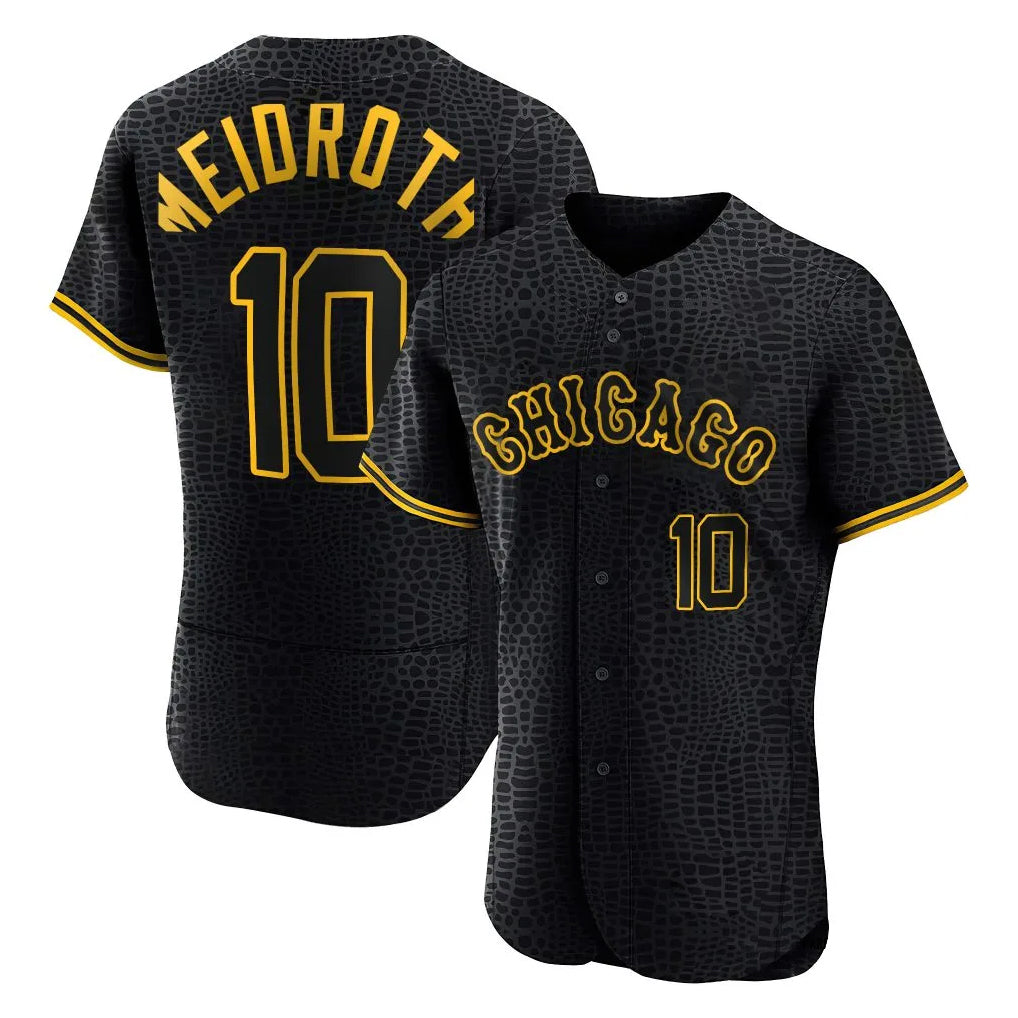 C.White Sox #10 Chase Meidroth Player Black Snake Skin City Limited Elite Home Hdoa Stitched Jerseys