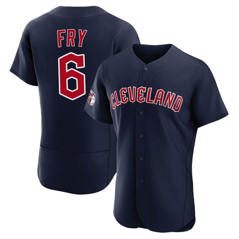 C.Guardians #6 David Fry Player Navy Limited Elite Home Hdoa Stitched Jerseys