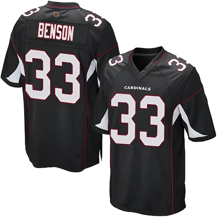 A.Cardinals #33 Trey Benson Player Black Alternate Game Hdoa Stitched Jerseys
