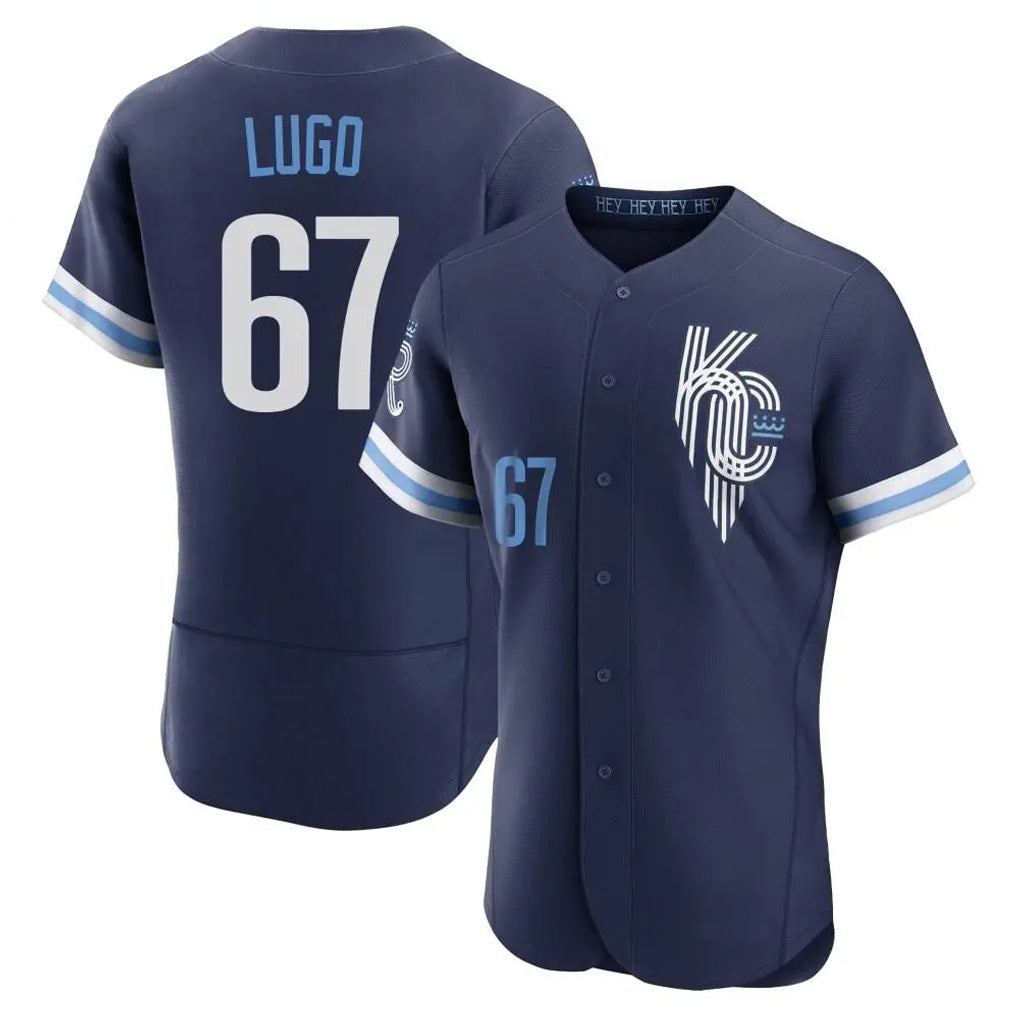 KC.Royals #67 Seth Lugo Player Navy City Connect Limited Elite Home Hdoa Stitched Jerseys