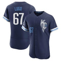 KC.Royals #67 Seth Lugo Player Navy City Connect Limited Elite Home Hdoa Stitched Jerseys