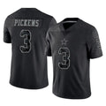 D.Cowboys #3 George Pickens Player Black Limited Reflective Home Game Hdoa Stitched Jerseys