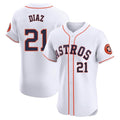 H.Astros #21 Yainer Diaz Player White Limited Elite Home Hdoa Stitched Jerseys