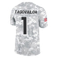 A.Falcons #1 Tua Tagovailoa Player Camo Salute to Service Limited Hdoa Stitched Jerseys