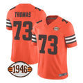 C.Browns #73 Joe Thomas Player Orange Alternate Limited Home Game Hdoa Stitched Jerseys