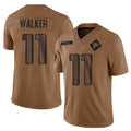 A.Falcons #11 Jalon Walker Player Brown Salute To Service Limited Hdoa Stitched Jerseys
