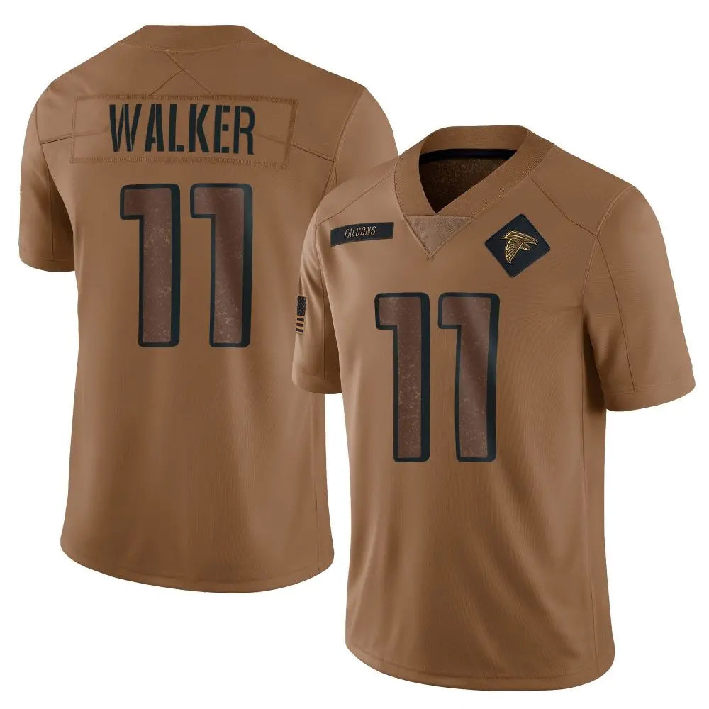 A.Falcons #11 Jalon Walker Player Brown Salute To Service Limited Hdoa Stitched Jerseys