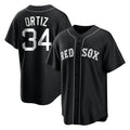 B.Red Sox #34 David Ortiz Player Black Home Game Hdoa Stitched Jerseys