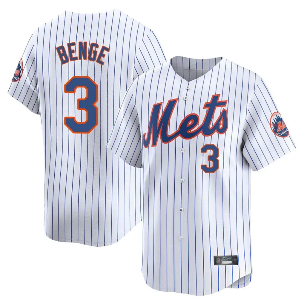 NY.Mets #3 Carson Benge Player White Home Replica Hdoa Stitched Jerseys