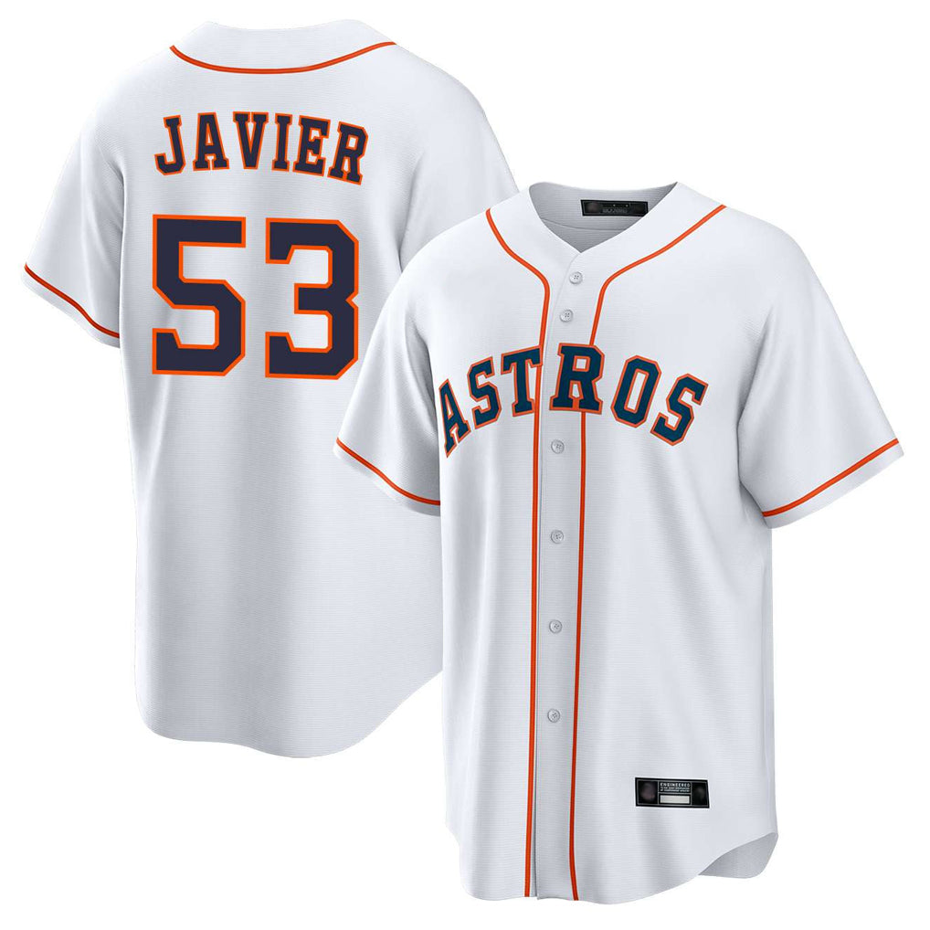 H.Astros #53 Cristian Javier Player White Home Game Hdoa Stitched Jerseys