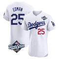 LA.Dodgers #25 Tommy Edman Player Gold White World Series Limited Elite Home Hdoa Stitched Jerseys