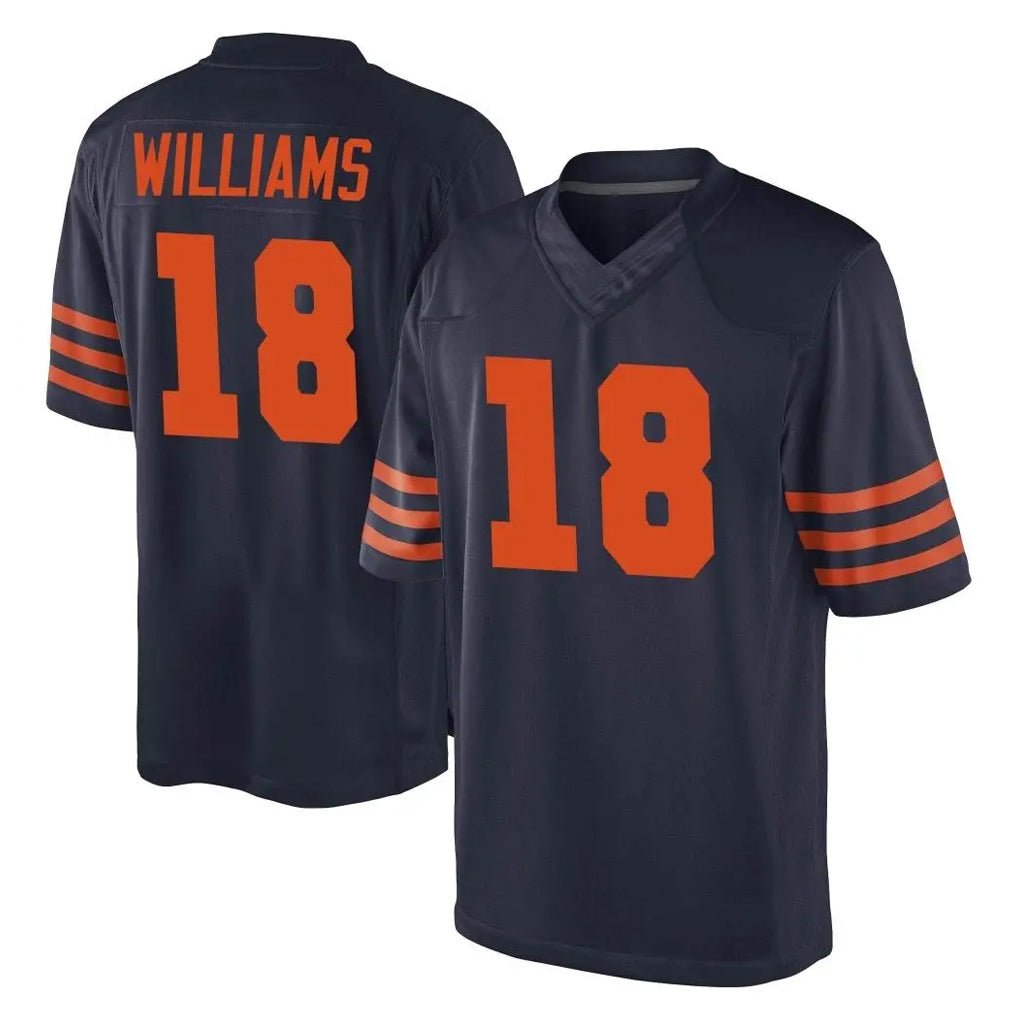 C.Bears #18 Caleb Williams Player Navy Blue Alternate Game Hdoa Stitched Jerseys