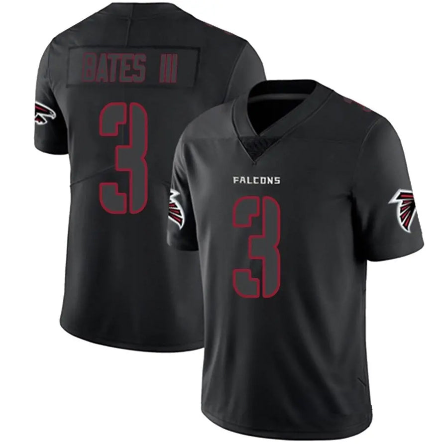 A.Falcons #3 Jessie Bates III Player Black Impact Limited Hdoa Stitched Jerseys