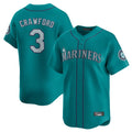 S.Mariners #3 J.P. Crawford Player Teal Home Limited Hdoa Stitched Jerseys