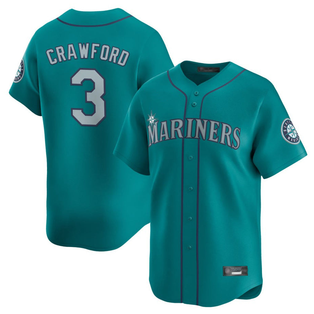 S.Mariners #3 J.P. Crawford Player Teal Home Limited Hdoa Stitched Jerseys